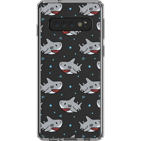 Galaxy S10e Cute Shark Clear Phone Case - The Urban Flair