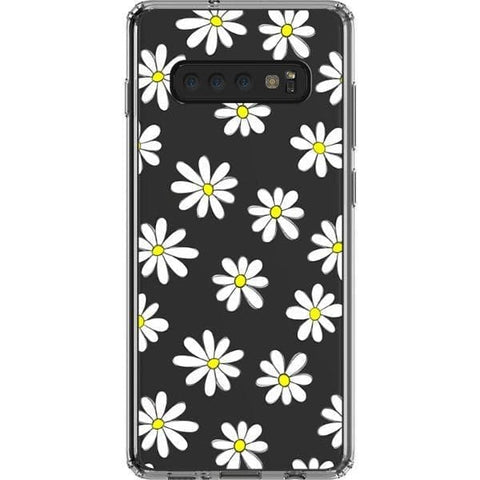 Galaxy S10 Plus Daisy Doodles Clear Phone Case - The Urban Flair
