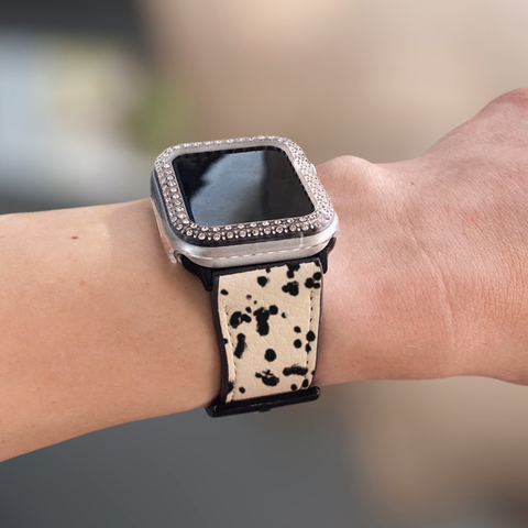 Shop The Dalmatian Print Apple Watch Band Exclusively at The Urban Flair - Trendy Faux/Vegan Leather iWatch Straps - Affordable Replacements Bands For Women