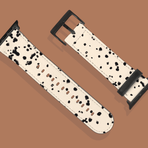 Shop The Dalmatian Print Apple Watch Band Exclusively at The Urban Flair - Trendy Faux/Vegan Leather iWatch Straps - Affordable Replacements Bands For Women