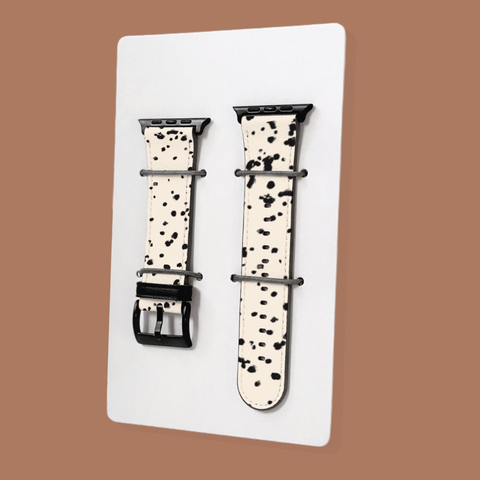 Shop The Dalmatian Print Apple Watch Band Exclusively at The Urban Flair - Trendy Faux/Vegan Leather iWatch Straps - Affordable Replacements Bands For Women