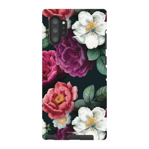 Galaxy Note 10 Plus Satin (Semi-Matte) Dark Botanical Tough Phone Case - The Urban Flair