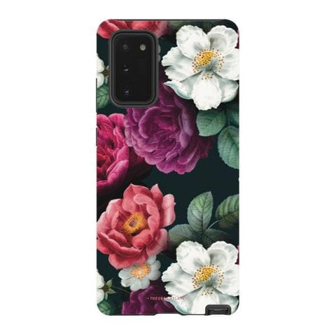 Galaxy Note 20 Satin (Semi-Matte) Dark Botanical Tough Phone Case - The Urban Flair