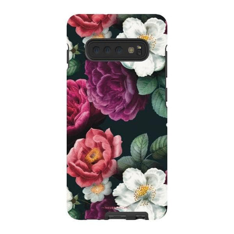 Galaxy S10 Plus Satin (Semi-Matte) Dark Botanical Tough Phone Case - The Urban Flair