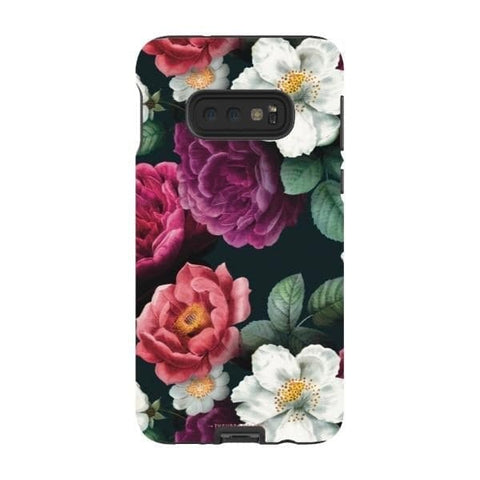 Galaxy S10e Gloss (High Sheen) Dark Botanical Tough Phone Case - The Urban Flair
