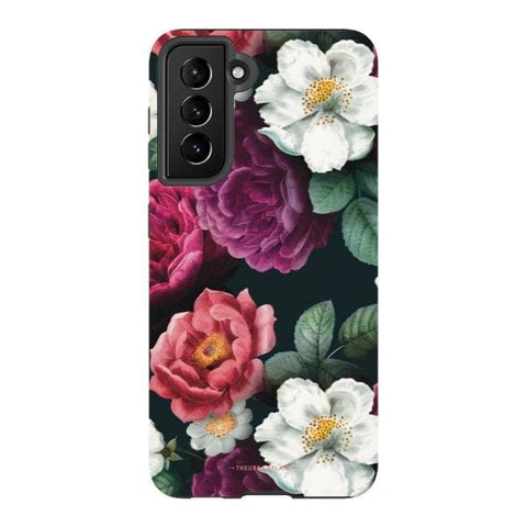 Galaxy S21 Gloss (High Sheen) Dark Botanical Tough Phone Case - The Urban Flair