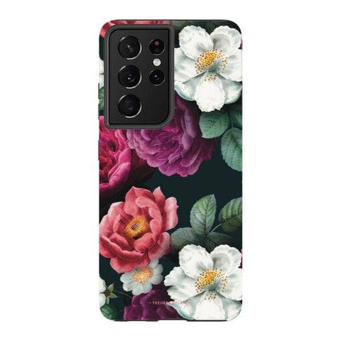 Dark Botanical Tough Phone Case Galaxy S21 Ultra Gloss [High Sheen] exclusively offered by The Urban Flair