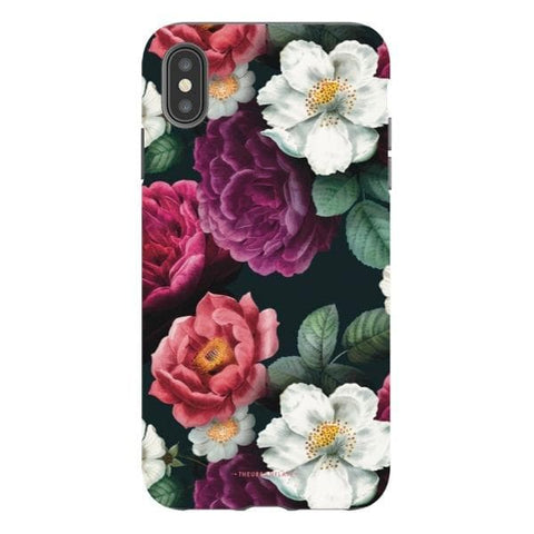 iPhone XS Max Gloss (High Sheen) Dark Botanical Tough Phone Case - The Urban Flair