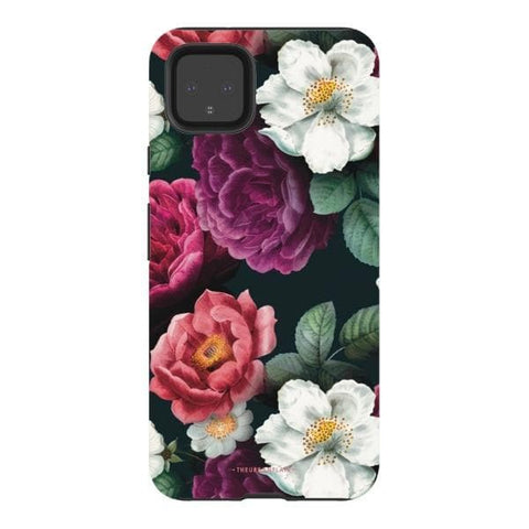 Pixel 4XL Satin (Semi-Matte) Dark Botanical Tough Phone Case - The Urban Flair