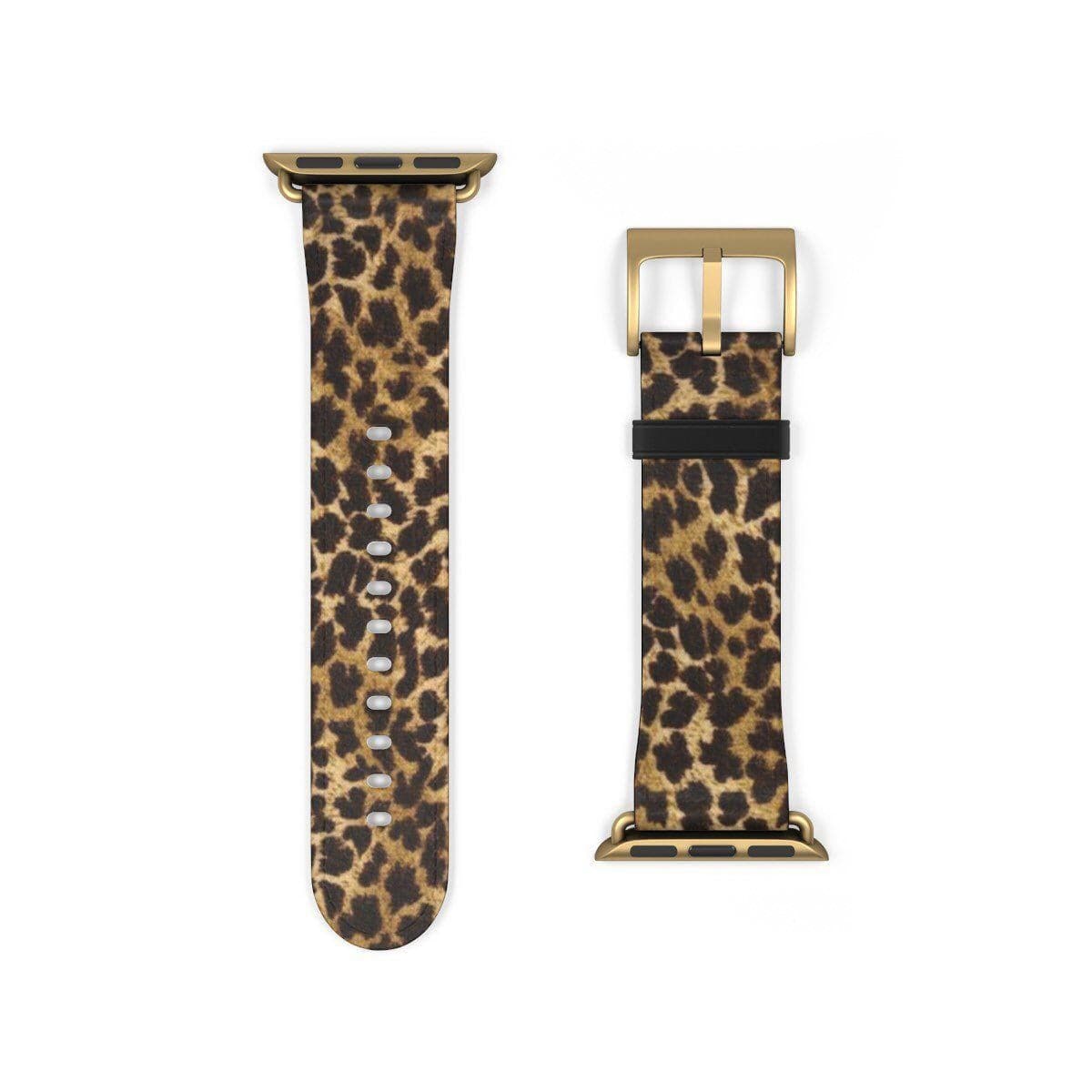 Leopard Leather Apple Watch Band 