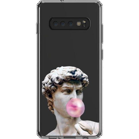 Galaxy S10 Plus David Greek Statue Bubblegum Clear Phone Case - The Urban Flair
