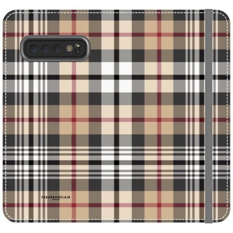 Galaxy S10 Designer Plaid Wallet Phone Case - The Urban Flair