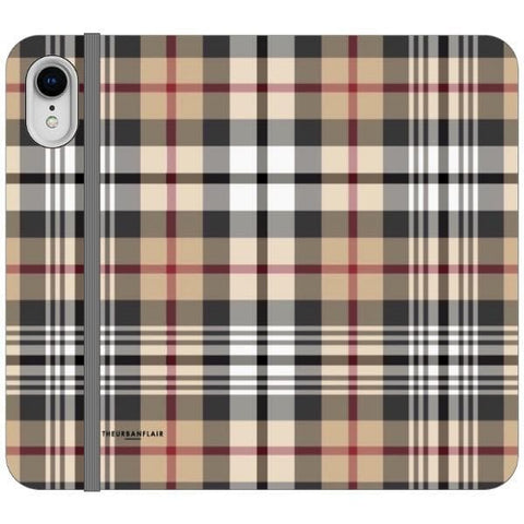 iPhone XR Designer Plaid Wallet Phone Case - The Urban Flair