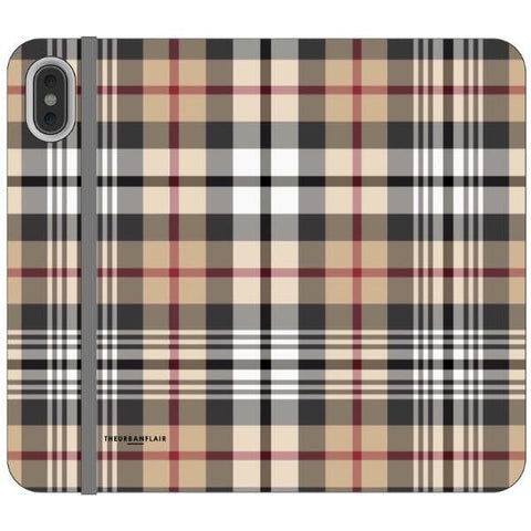 iPhone XS Max Designer Plaid Wallet Phone Case - The Urban Flair