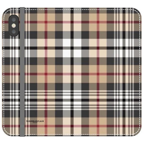iPhone X/XS Designer Plaid Wallet Phone Case - The Urban Flair
