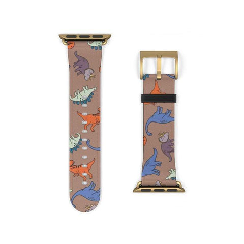Shop The Dinosaur Apple Watch Band Exclusively at The Urban Flair - Trendy Faux/Vegan Leather iWatch Straps - Affordable Replacements Bands For Women