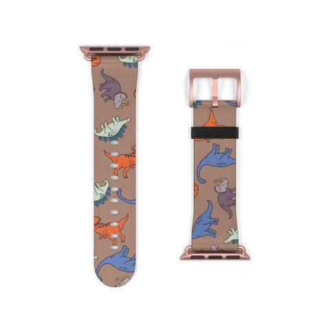 Shop The Dinosaur Apple Watch Band Exclusively at The Urban Flair - Trendy Faux/Vegan Leather iWatch Straps - Affordable Replacements Bands For Women