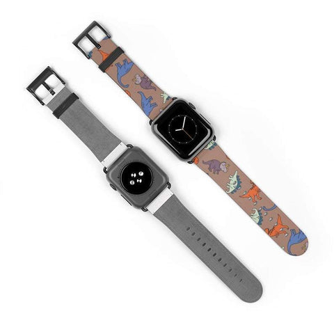 Shop The Dinosaur Apple Watch Band Exclusively at The Urban Flair - Trendy Faux/Vegan Leather iWatch Straps - Affordable Replacements Bands For Women