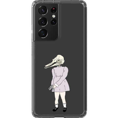 Dolphin Girl Clear Phone Case