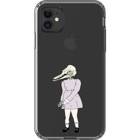 Dolphin Girl Clear Phone Case