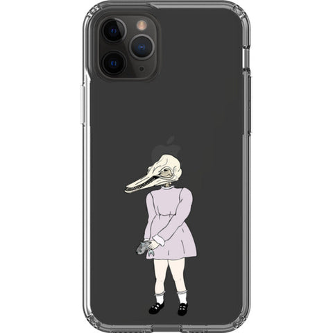 Dolphin Girl Clear Phone Case