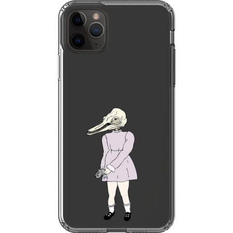 Dolphin Girl Clear Phone Case