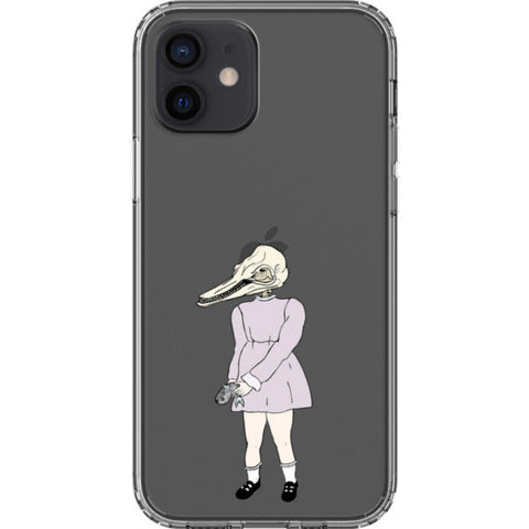 Dolphin Girl Clear Phone Case