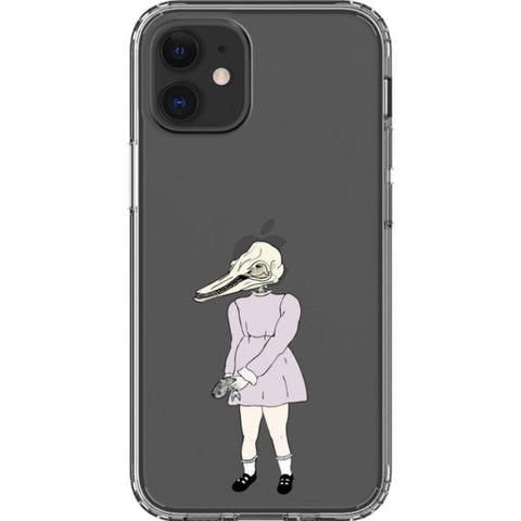 Dolphin Girl Clear Phone Case