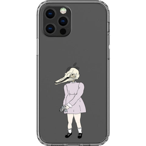 Dolphin Girl Clear Phone Case