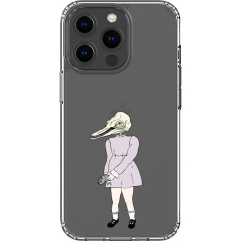 Dolphin Girl Clear Phone Case