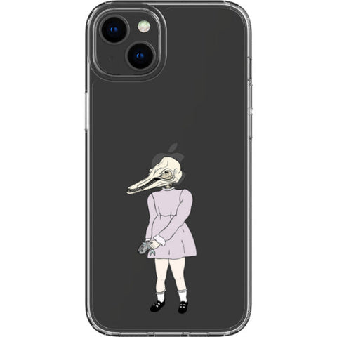 Dolphin Girl Clear Phone Case