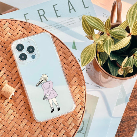 Dolphin Girl Phone Case For iPhone 14 Plus 13 Pro Max Mini 12 XR 7 8 Clear Cover With Aesthetic Weird Design The Urban Flair Feat