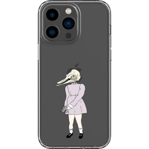 Dolphin Girl Clear Phone Case