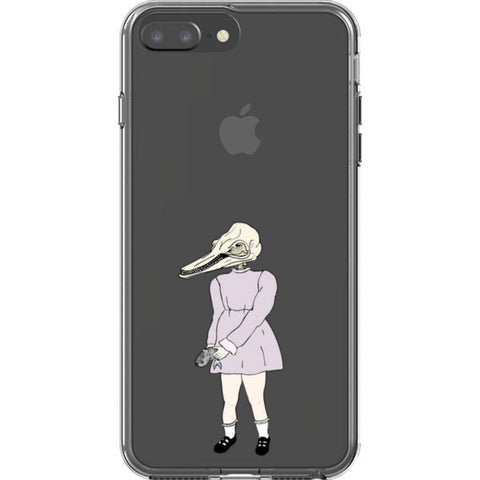 Dolphin Girl Clear Phone Case