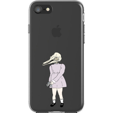 Dolphin Girl Clear Phone Case