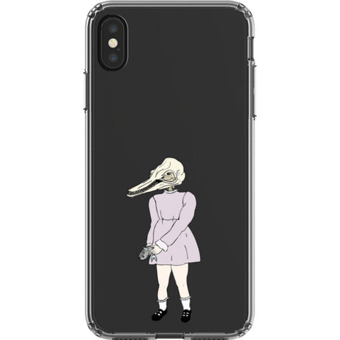 Dolphin Girl Clear Phone Case