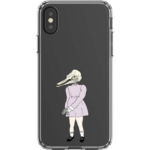 Dolphin Girl Clear Phone Case