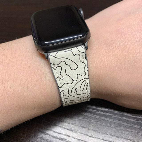 Shop The Doodles Line Art Apple Watch Band Exclusively at The Urban Flair - Trendy Faux/Vegan Leather iWatch Straps - Affordable Replacements Bands For Women
