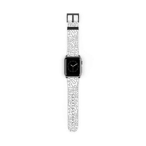 Shop The Doodles Line Art Apple Watch Band Exclusively at The Urban Flair - Trendy Faux/Vegan Leather iWatch Straps - Affordable Replacements Bands For Women