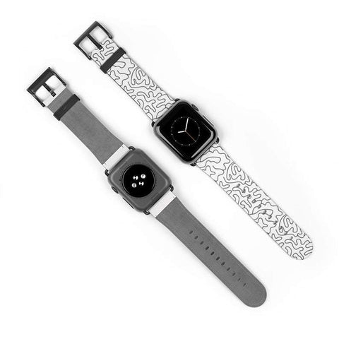 Shop The Doodles Line Art Apple Watch Band Exclusively at The Urban Flair - Trendy Faux/Vegan Leather iWatch Straps - Affordable Replacements Bands For Women