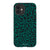 iPhone 12 Mini Satin (Semi-Matte) Emerald Leopard Print Tough Phone Case - The Urban Flair