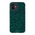 iPhone 12 Satin (Semi-Matte) Emerald Leopard Print Tough Phone Case - The Urban Flair