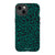 iPhone 13 Gloss (High Sheen) Emerald Leopard Print Tough Phone Case - The Urban Flair