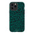 iPhone 13 Pro Max Gloss (High Sheen) Emerald Leopard Print Tough Phone Case - The Urban Flair