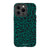 iPhone 13 Pro Satin (Semi-Matte) Emerald Leopard Print Tough Phone Case - The Urban Flair