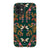 iPhone 12 Mini Gloss (High Sheen) Emerald Vintage Bees Tough Phone Case - The Urban Flair