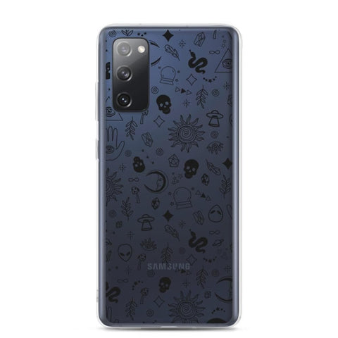 Shop The Esoteric Mystic Doodles Clear Phone Case Exclusively at The Urban Flair - Trendy Aesthetic Covers Available for Apple iPhone and Samsung Galaxy Devices