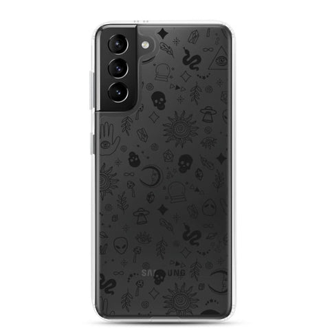 Shop The Esoteric Mystic Doodles Clear Phone Case Exclusively at The Urban Flair - Trendy Aesthetic Covers Available for Apple iPhone and Samsung Galaxy Devices