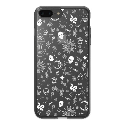 Shop The Esoteric Mystic Doodles Clear Phone Case Exclusively at The Urban Flair - Trendy Aesthetic Covers Available for Apple iPhone and Samsung Galaxy Devices