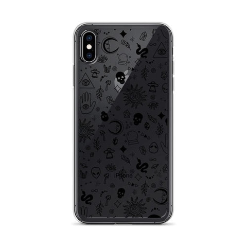 Shop The Esoteric Mystic Doodles Clear Phone Case Exclusively at The Urban Flair - Trendy Aesthetic Covers Available for Apple iPhone and Samsung Galaxy Devices